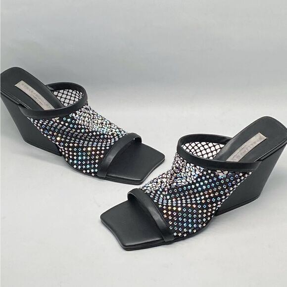 Stella McCartney Jeweled Stretch Mesh Slide Sandals size 38 - Picture 7 of 12